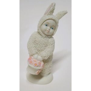 Easter Dept. 56 Snowbabies Snowbunnies A Basket of Cheer Retired Spring Bunny